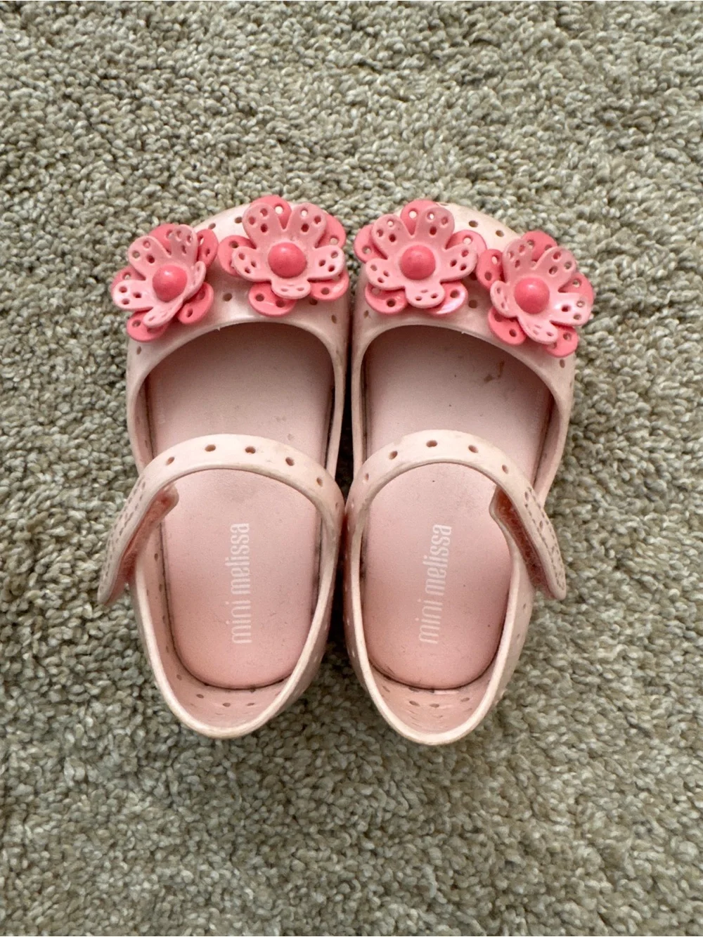 Size 7 Toddler Girl’s Mini Melissa Furadinha XII flats